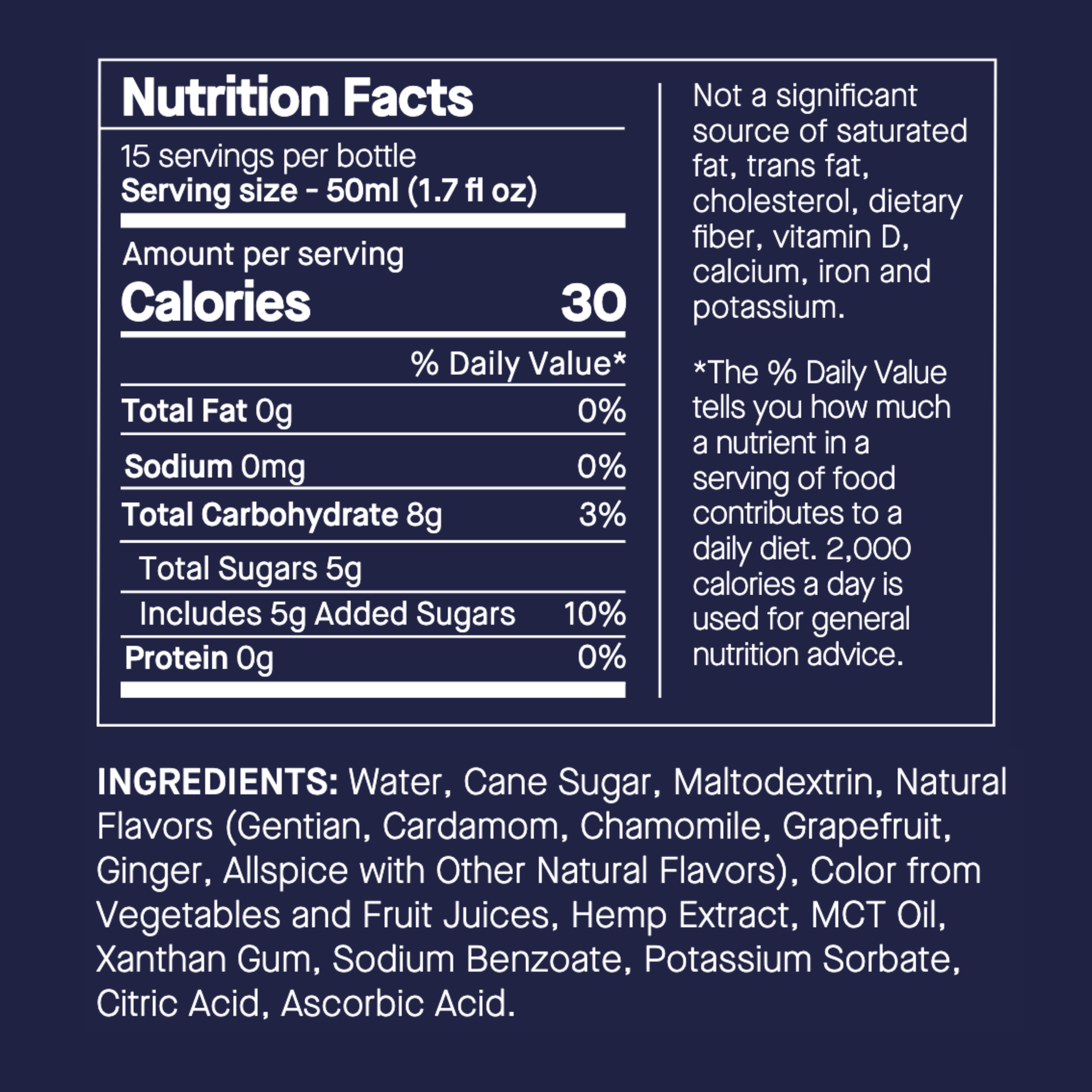 Extra Strength Aperitif label