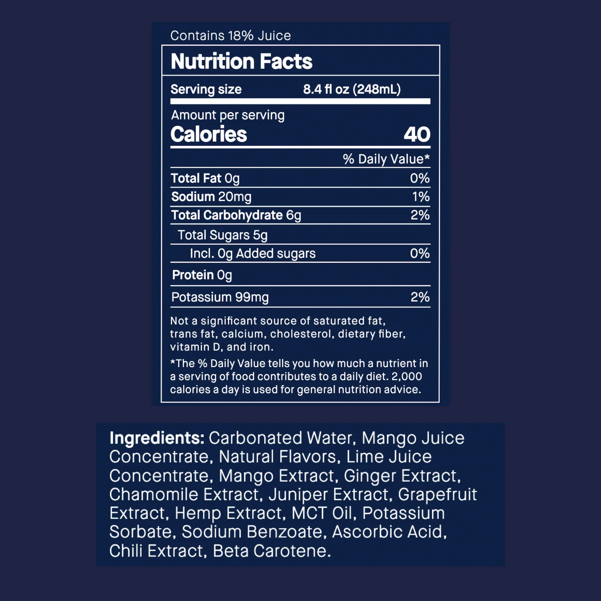 Mango Ginger Spritz label